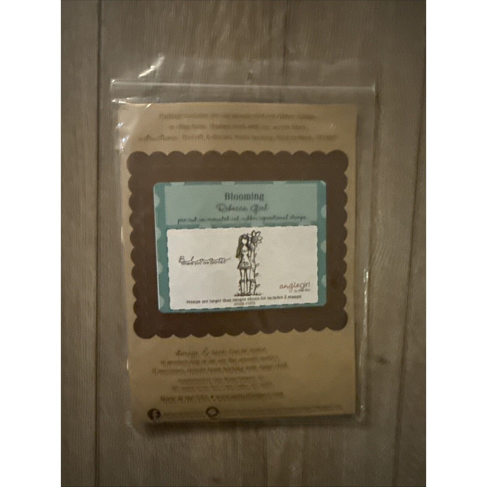 New! Unity Stamp Company Rubber Stamps Blooming Rebecca Girl